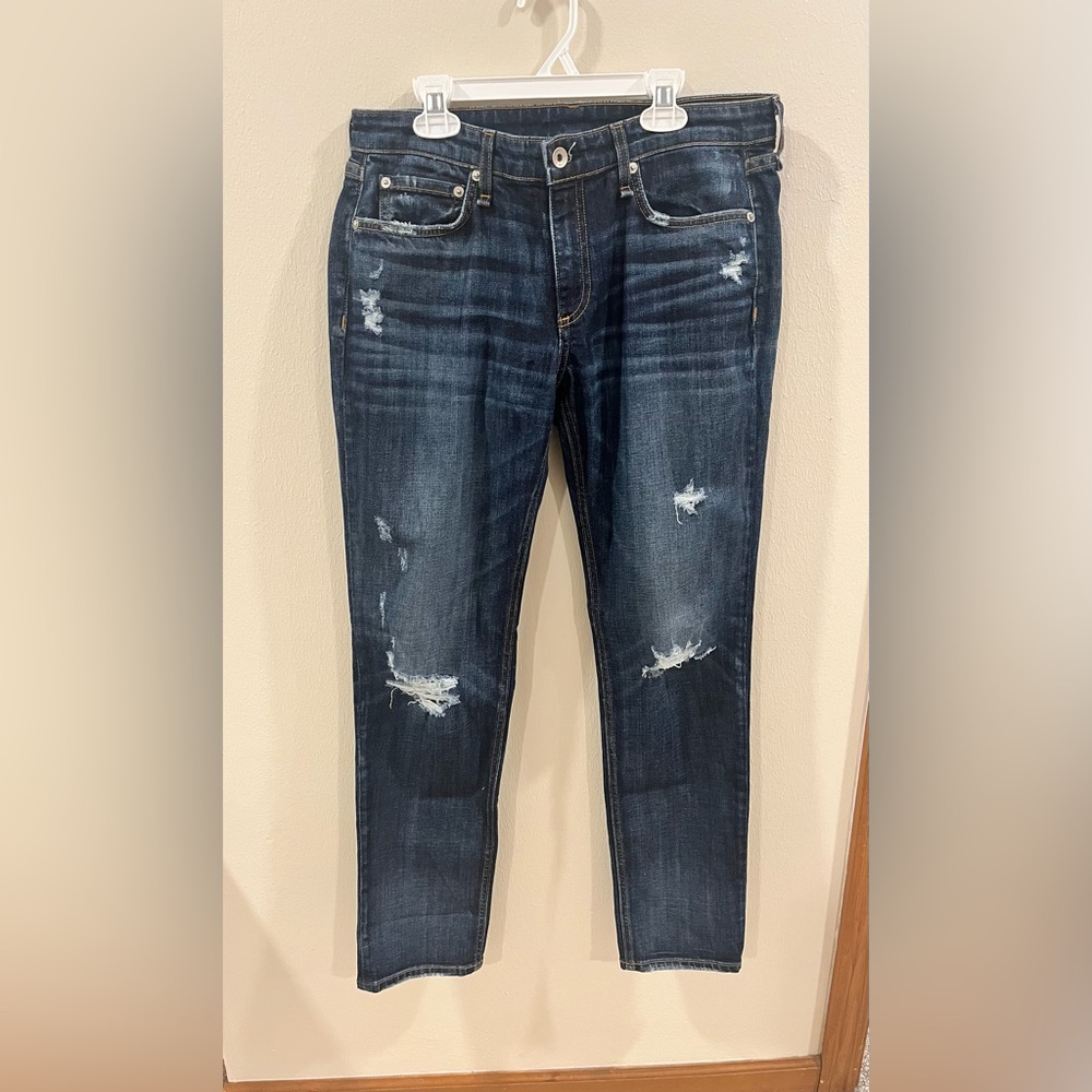 rag & bone Dre Low-Rise Slim Boyfriend Jeans - Harper Wash - Size 27 - Picture 1 of 12